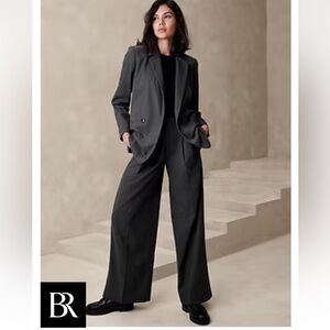 Banana Republic Wide-Leg Flannel Trouser